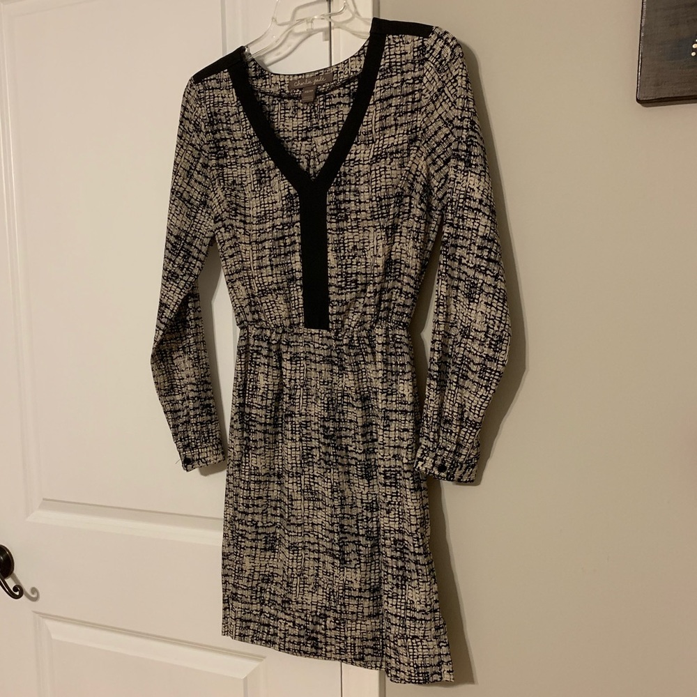 Black and cream dress